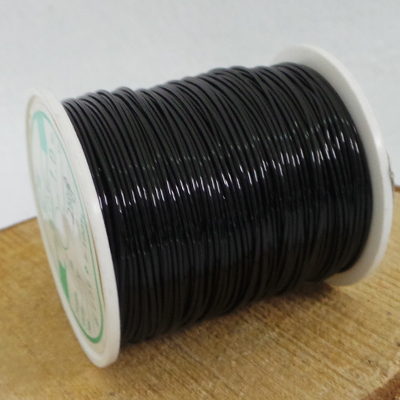CH50916 Jewellery Wire Metal Round Shape,Thickness 1.00mm ,1mm/18gauge/25Meters ,Black Color (1 0) ()