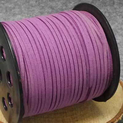 CH51092 Cords Suede Per Meter,Flat ,3mm/91Meters ,Purple Color (4 1) ()