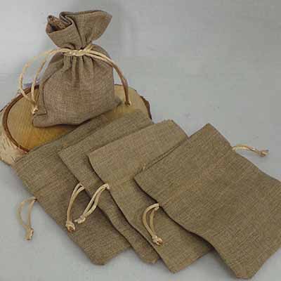 CH51221 Rectangle twine/jute pouches ,for gifts 14x11mm/100pcs/ natural color,   ,material ,, (0 0)
