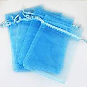 CH51270 Pouches organza rectangle,basic ,17x14cm/100pcs ,light blue color (0 0)