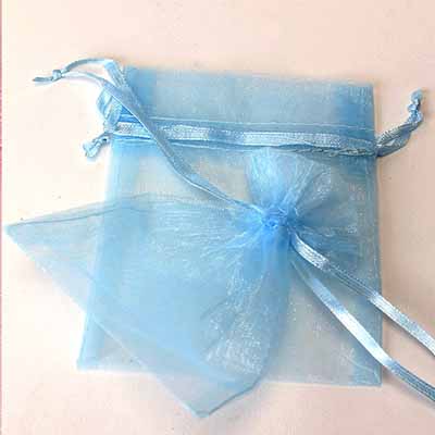 CH51272 Organza Pouches for gifts  For Gifts 13X11cm/100Pcs/   Light Blue Color,   ,Material ,, (6 0) ()