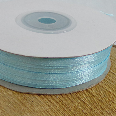 CH51576 Packaging ribbon satin ribbons,no filter ,3mm/91meters,light blue color (0 0)