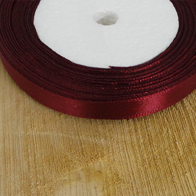 CH51633 Packaging ribbon satin,no filter ,10mm/23meters,dark red color (0 0)