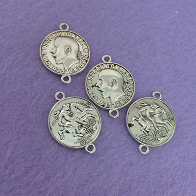 CH52055 Συνδετικά μεταλλικά νομίσματα Για Διακόσμηση 28mm//10Τεμ. Μεταλλικό Χρώμα, ,Συνθεση ,Συνδετικά (0 6) (gr) ()