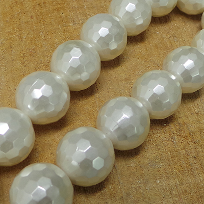 CH52156 Semi Precious Stones Shell Pearls Round Beads, ,16mm/25Pcs ,Natural Color (6 3) ()