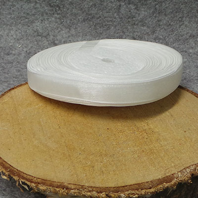 CH52215 Κορδελες οργαντζα  για διακοσμηση 14mm/~45μετρ. λευκο χρωμα,   ,συνθεση , (0 0)