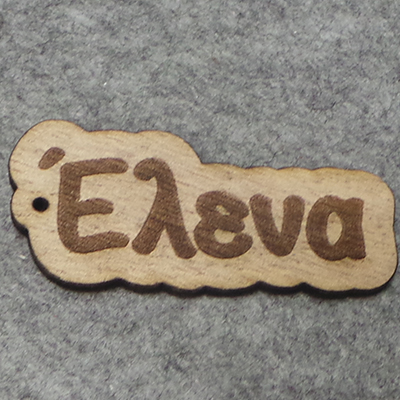 CH52390 Engraved wooden names ,for decoration 70x30mm/1pcs/ natural color,laser cut elena  ,material ,,charms (0 0)