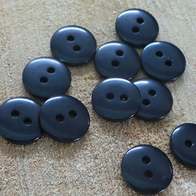 CH52550 Accessories buttons acrylic,with 2 holes ,20mm/10pcs ,black color (0 0)