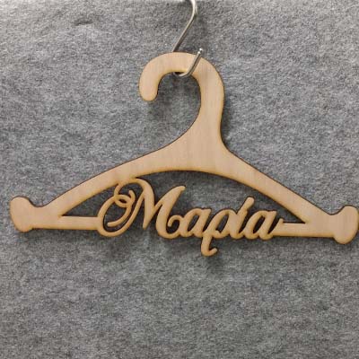 CH52905 Wooden hangers with name  for baptizing 30x17mm/1pcs/cm   natural color,laser cut maria  ,material plywood,christening,charms (0 0)