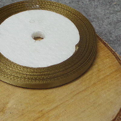 CH53331 Σατεν κορδελες συσκευασιας  6mm/23μετρ. καφε χρωμα για διακοσμηση συσκευασια (0 0)