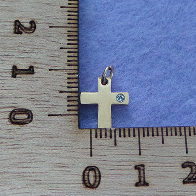 CH53424 Crosses brass silhouette,micropave ,14x12mm/1pcs ,gold plated (0 0)