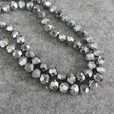 CH53777 Χάντρες/Διαχωριστικές Χάντρες Γυάλινες Στρόγγυλο Με Έδρες ,10mm/47Τεμ. ,Μεταλλικό Χρώμα,Με Έδρες (1 0) (51gr) ()