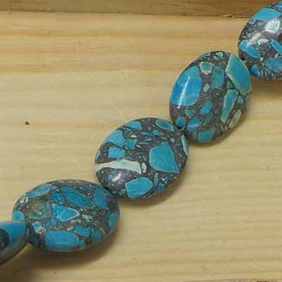 CH53936 ΦΥΣΙΚΟΣ ΧΑΟΛΙΤΗΣ ΟΒΑΛ  ΓΙΑ ΚΟΣΜΗΜΑ 25X18mm/16Τεμ.   ΤΥΡΚΟΥΑΖ ΧΡΩΜΑ,   ,ΣΥΝΘΕΣΗ , (2 0) (78gr) ()