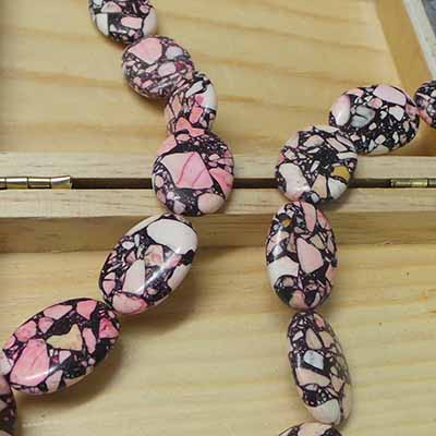 CH53939 ΦΥΣΙΚΟΣ ΧΑΟΛΙΤΗΣ ΟΒΑΛ  ΓΙΑ ΚΟΣΜΗΜΑ 24X18mm/16Τεμ.   ΠΟΛΥΧΡΩΜΑ,   ,ΣΥΝΘΕΣΗ , (5 2) (gr) ()