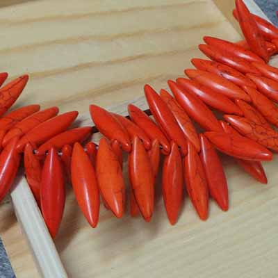 CH53948 SYNTHETIC HOWLIGHT STICKS  FOR JEWELLERY 30X8mm/100Pcs/   ORANGE COLOR,   ,Material ,, (13 6) ()