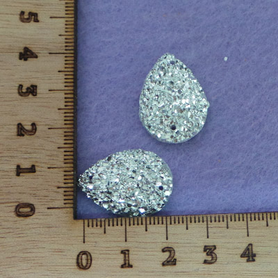 CH53995 Sew-on acrylic stones ,for sewing 18x25mm/3pcs/ crystal ab color, flat  ,material glass,,beads (0 0)