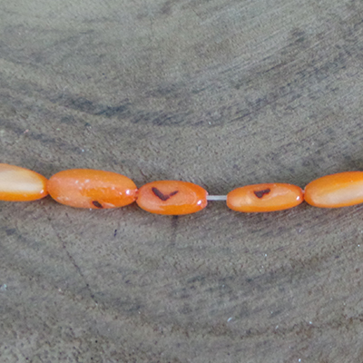 CH54385 Rice shape natural shell beads ,for jewellery 10x5mm/42pcs/ orange color,   ,material semi precious stones,,beads (0 0)