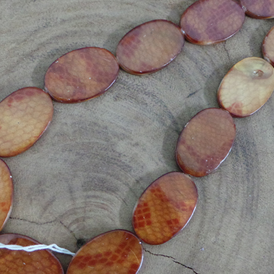 CH54408 Natural Shell Oval Beads ,For Jewellery 20X30mm/12Pcs/ Brown Color,   ,Material Sea Shell,,Beads (6 2) ()