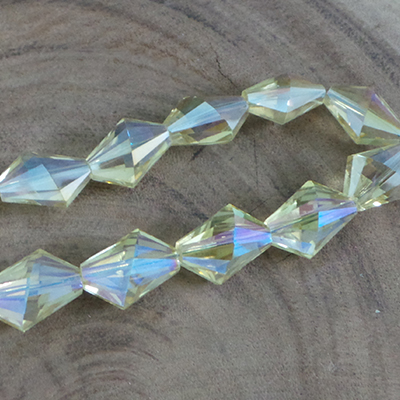CH54410 GLASS BEADS FOR JEWELLERY 16X20MM/20PCS LIGHT YELLOW, ,MATERIAL GLASS,,BEADS (2 0) ()