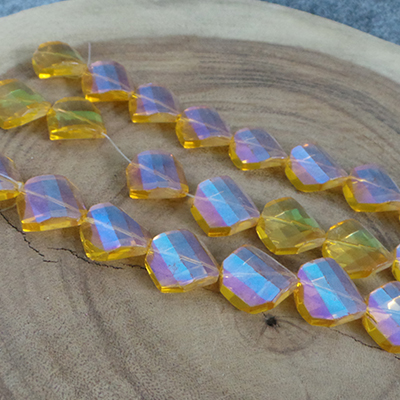 CH54413 ROUND FACETED GLASS BEADS FOR JEWELLERY 21MM//10PCS YELLOW COLOR, ,MATERIAL GLASS,,BEADS (14 0) ()