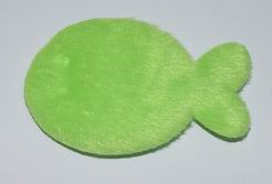 CH5453 Textile fish 65x40mm/5pcs green color (0 0)
