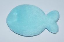 CH5454 Textile fish 65x40mm/5pcs light blue color (0 0)