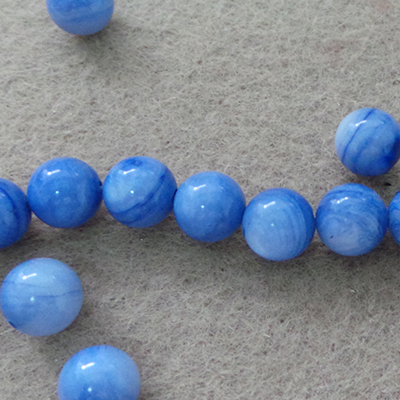 CH54700 Sea shell round beads ,for jewellery 8mm/42pcs/ light blue color,   ,material ,,beads (0 0)