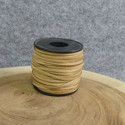 CH55276 Synthetic Flat Seude Cord FOR JEWELLERY 3mm/91Meters/ BEIGE COLOR, ,Material , (0 0) ()