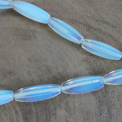 CH55290 Synthetic Moonstone Beads 22X8mm/18Pcs White Color (6 7) ()