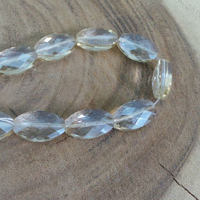 CH55342 Glass beads ,for jewellery 20x13mm/15pcs/ gold plated color,   ,material glass,,beads (0 0)