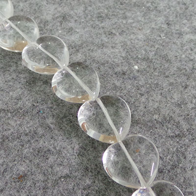 CH55359 Heart glass beads ,for jewellery 18mm/22pcs/ transparent color,   ,material glass,saint valentine,beads (0 0)