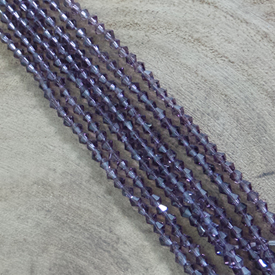 CH55785 Bicone glass beads ,for jewellery 3mm/130pcs/ lilac color,   ,material glass,,beads (-1 0)