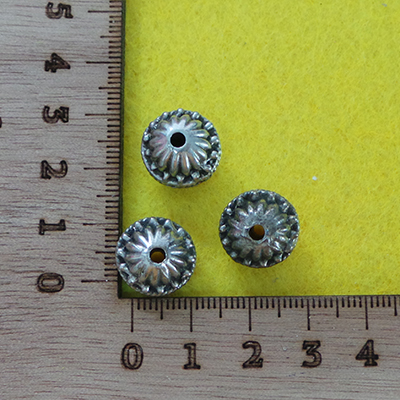 CH56009 Μεταλλικές Χάντρες Ροδέλα 8X6mm/3Τεμ. Μεταλλικό Χρώμα Για Κόσμημα/Μπεγλέρια/Πατεριμές Χάντρα (2 0) (gr) ()