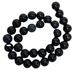 CH56173 Ημιπολυτιμοι λιθοι μαυρος ονυχας/black onyx στρογγυλο μπιλια ,12mm/33τεμ.,μαυρο χρωμα (0 0)