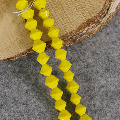 CH56306 Beads and Spacers Glass Bicone, ,8mm/50Pcs ,Yellow Color (8 10) ()