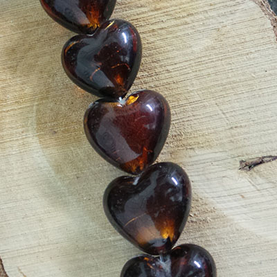 CH56420 Heart glass beads ,for jewellery 26x29mm/15pcs/ bronze color,   ,material glass,saint valentine,beads (0 0)