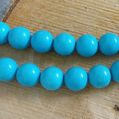 CH56497 Synthetic Turquoise Round Beads  FOR JEWELLERY 16mm/26Pcs/   LIGHT BLUE COLOR,   ,Material ,BEADS (0 0)