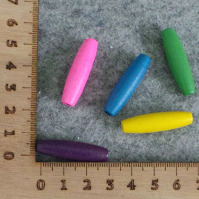 CH56578 Περαστα ξυλινα κυλινδρικο ,30x8mm/25τεμ.,πολυχρωμο (-1 0)