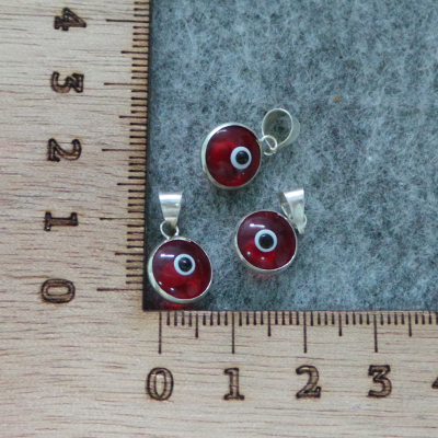 CH56666 Ματάκια Ασήμι 925 στρόγγυλο ,10mm/5Τεμ.,Ασημί Χρώμα (92 31) (gr) ()