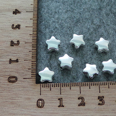 CH57043 Full drilled brass stars, ,10mm/5pcs ,antique color (0 0)