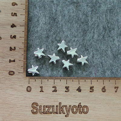 CH57052 Full drilled brass stars, ,10mm/3pcs ,antique color (0 0)