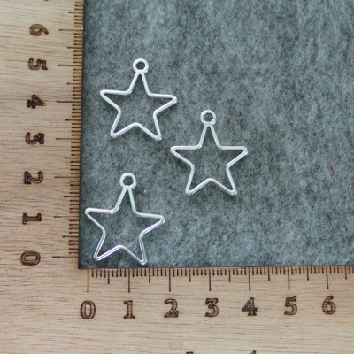 CH57055 Pendants and charms brass stars, ,21mm/3pcs ,antique color (-1 0)