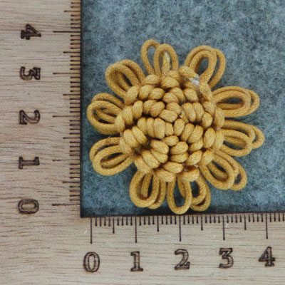 CH57639 Diy ornaments textile flowers, ,4cm/1pcs ,mustard color (-7 0)