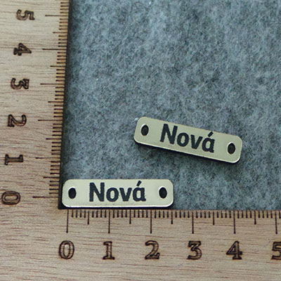 CH57702 Plexi acrylic ‘, godmother’ for jewellery 28x8mm/1pcs/   gold mirror,laser cut army tags  ,material acrylic,,links/connectors (0 0)
