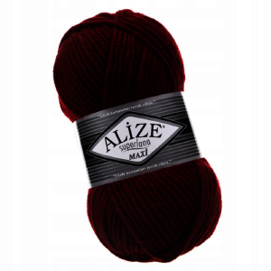 CH57947 Νηματα alize superlana maxi ,100xgr /~100μετρ. ,μπορντο χρωμα,ακρυλικα col 57 (0 0)