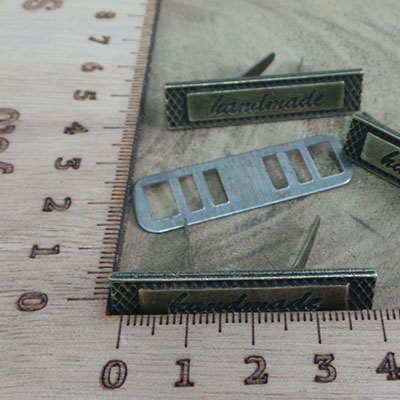 CH57957 Μεταλλικα διακοσμητικα ραπτικης “handmade” 41x10mm/1τεμ. πρασινο χρωμα (0 0)