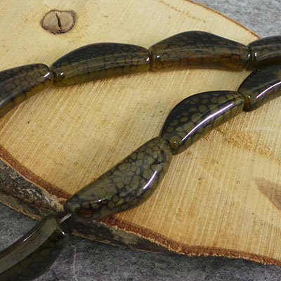 CH58142 Ημιπολύτιμοι Λίθοι Οβάλ  Για κόσμημα 42X11mm/6Τεμ.   Πολύχρωμο,   ,Συνθεση ,Χάντρα (8 10) (119gr) ()