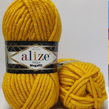 CH58222 Alize suplerlana megafil  για πουλοβερ,σκουφους,κασκολ 100gr/~55μετρ. κιτρινο χρωμα, ακρυλικα  ,συνθεση 75% ακρυλικο – 25% μαλλι,χειμερινα νηματα,πλεκετε με βελονακι no10-12 βελονες no10-12 (0 0)