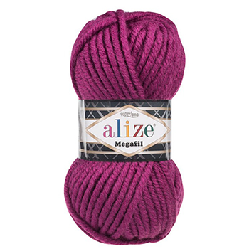 CH58223 Alize suplerlana megafil  για πουλοβερ,σκουφους,κασκολ 100gr/~55μετρ. φουξια χρωμα, ακρυλικα  ,συνθεση 75% ακρυλικο – 25% μαλλι,χειμερινα νηματα,πλεκετε με βελονακι no10-12 βελονες no10-12 (0 0)