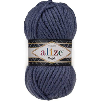CH58230 Alize suplerlana megafil  για πουλοβερ,σκουφους,κασκολ 100gr/~55μετρ. μπλε χρωμα, ακρυλικα  ,συνθεση 75% ακρυλικο – 25% μαλλι,χειμερινα νηματα,πλεκετε με βελονακι no10-12 βελονες no10-12 (0 0)